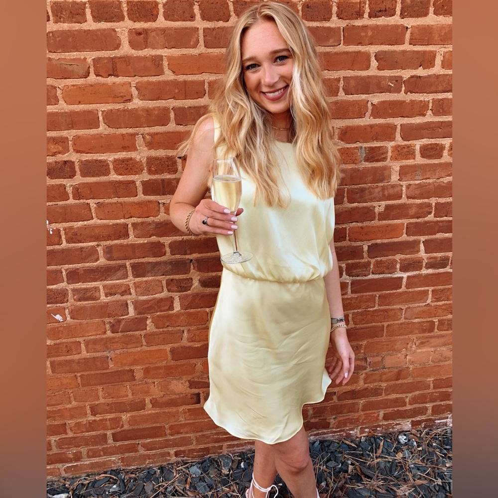 Amanda Uprichard Silk Yellow Dress